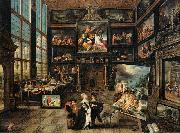 Cornelis de Baellieur Interior of a Collectors Gallery of Paintings and Objets dArt Spain oil painting artist